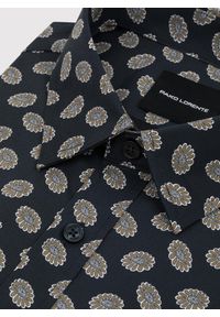 Pako Lorente - PAKO LORENTE – Czarna koszula w kwiaty. Kolor: czarny. Materiał: bawełna, elastan. Długość rękawa: długi rękaw. Długość: długie. Wzór: kwiaty #3