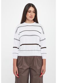 Sweter damski w paski PESERICO. Wzór: paski #2