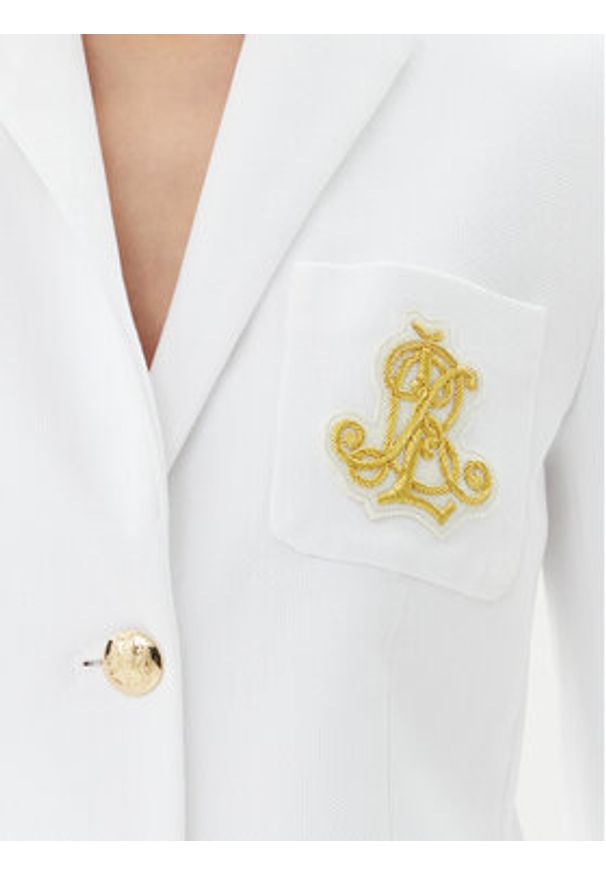 Lauren Ralph Lauren Marynarka Spsu20 200797305 Biały Regular Fit. Kolor: biały. Materiał: bawełna