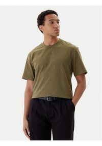 Hugo - HUGO T-Shirt Dapolino 50488330 Khaki Relaxed Fit. Kolor: brązowy. Materiał: bawełna #1