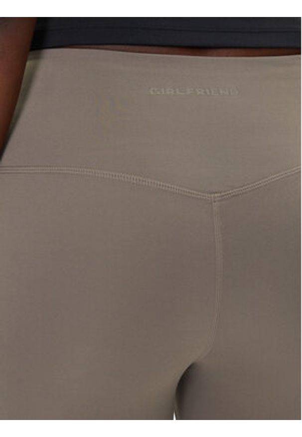 GIRLFRIEND COLLECTIVE - Girlfriend Collective Kolarki Float 4023 Beżowy Slim Fit. Kolor: beżowy. Materiał: syntetyk