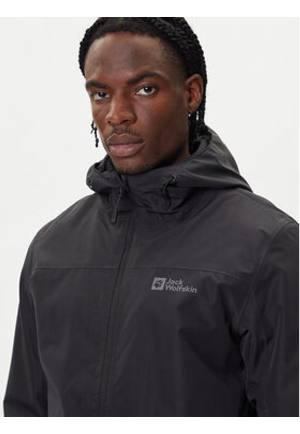 Jack Wolfskin Kurtka outdoor Taubenberg 3in1 1115311 Czarny Regular Fit. Kolor: czarny. Materiał: syntetyk. Sport: outdoor