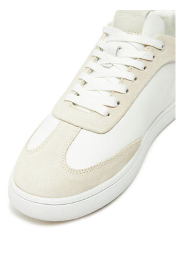 Calvin Klein Sneakersy Cupsole Lace Up - Lth Sue Mix HW0HW02435 Beżowy. Kolor: beżowy. Materiał: skóra
