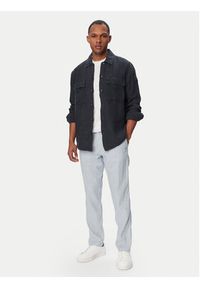 BOSS Koszula Locky 50558928 Granatowy Regular Fit. Kolor: niebieski. Materiał: len #2