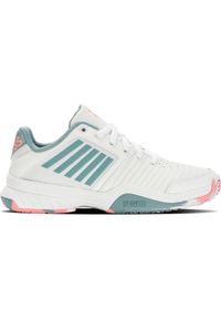 Buty do tenisa dla dzieci K-Swiss Court Express Omni. Kolor: beżowy, niebieski, biały, wielokolorowy. Sport: tenis