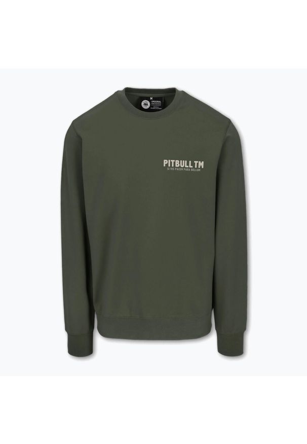 PITBULL - Bluza męska Pitbull Para Bellum Crewneck Sweatshirt. Kolor: zielony