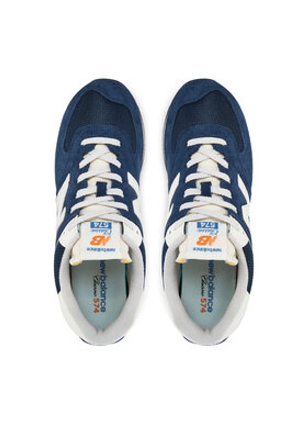 New Balance Sneakersy U574VPN Granatowy. Kolor: niebieski. Materiał: zamsz, skóra. Model: New Balance 574