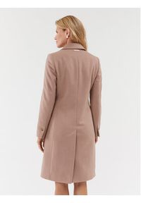 Calvin Klein Płaszcz wełniany Essential K20K206877 Beżowy Regular Fit. Kolor: beżowy. Materiał: wełna #4