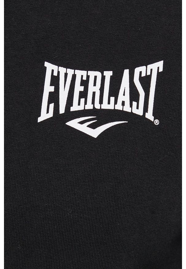 EVERLAST - Everlast Bluza męska kolor czarny z kapturem z nadrukiem. Okazja: na co dzień. Typ kołnierza: kaptur. Kolor: czarny. Materiał: dzianina. Wzór: nadruk. Styl: casual