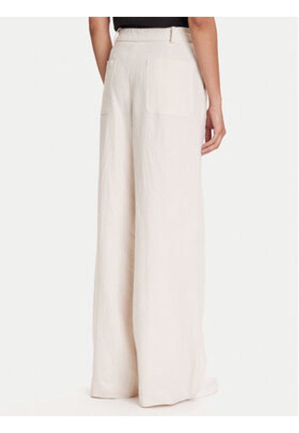 Marc O'Polo Spodnie materiałowe 503 0066 10053 Beżowy Wide Fit. Kolor: beżowy. Materiał: wiskoza, len