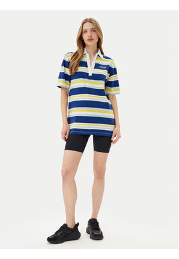 Napapijri Polo E-Ete NP0A4ILK Niebieski Oversize. Typ kołnierza: polo. Kolor: niebieski. Materiał: bawełna