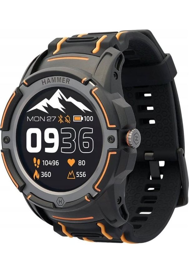 MYPHONE - Smartwatch myPhone Hammer Watch Plus Czarny (HAMWATPL). Rodzaj zegarka: smartwatch. Kolor: czarny