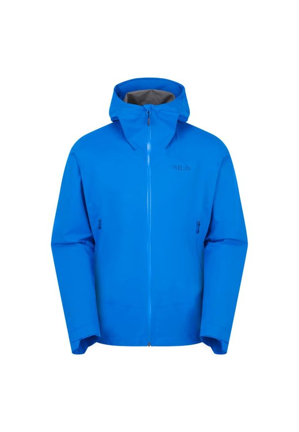 Kurtka przeciwdeszczowa męska Rab Downpour Light Jacket z kapturem. Typ kołnierza: kaptur. Kolor: niebieski