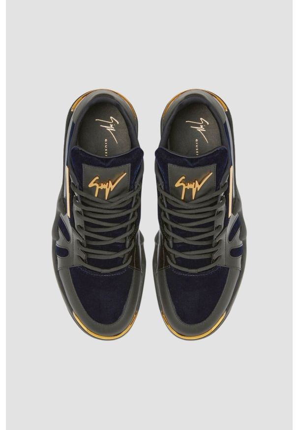 Giuseppe Zanotti - GIUSEPPE ZANOTTI Granatowe sneakersy. Kolor: niebieski