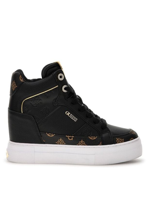 Guess Sneakersy Fridan FL7FRI FAL12 Czarny. Kolor: czarny. Materiał: skóra