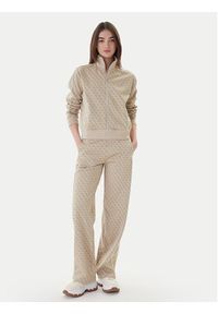 Guess Spodnie dresowe V6RB09 K2042 Beżowy Wide Leg. Kolor: beżowy. Materiał: syntetyk #5