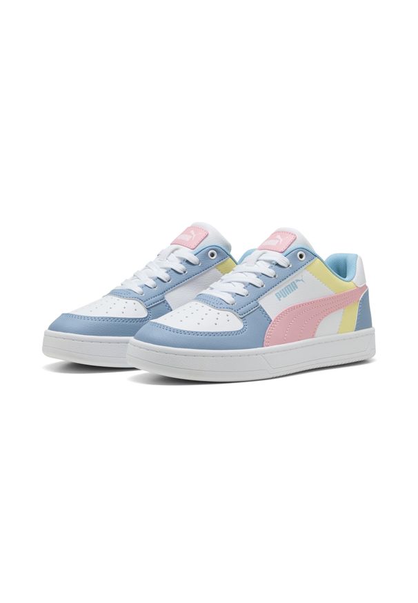 Puma - Młodzieżowe sneakersy PUMA Caven 2.0 Block PUMA White Pinkscape Cool Blue Pink. Kolor: różowy, niebieski, wielokolorowy, biały. Sezon: lato. Sport: turystyka piesza