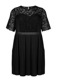 Zizzi Sukienka koktajlowa M58842A Czarny Regular Fit. Kolor: czarny. Styl: wizytowy #6