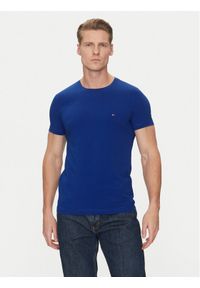 TOMMY HILFIGER - Tommy Hilfiger T-Shirt MW0MW10800 Niebieski Slim Fit. Kolor: niebieski. Materiał: bawełna #1