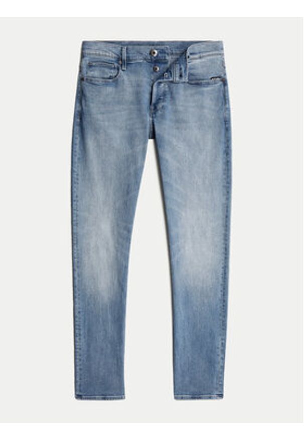 G-Star RAW - G-Star Raw Jeansy 3301 51003-D875 Niebieski Tapered Fit. Kolor: niebieski