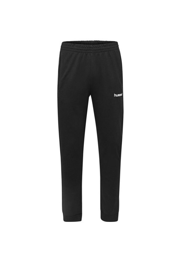 Spodnie piłkarskie dresowe dla dzieci Hummel Go Kids Cotton Pant. Kolor: czarny. Materiał: dresówka. Sport: piłka nożna