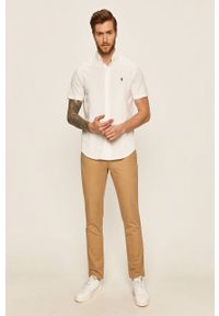 Polo Ralph Lauren - Spodnie. Kolor: beżowy. Materiał: tkanina, bawełna, materiał, elastan. Wzór: gładki #4