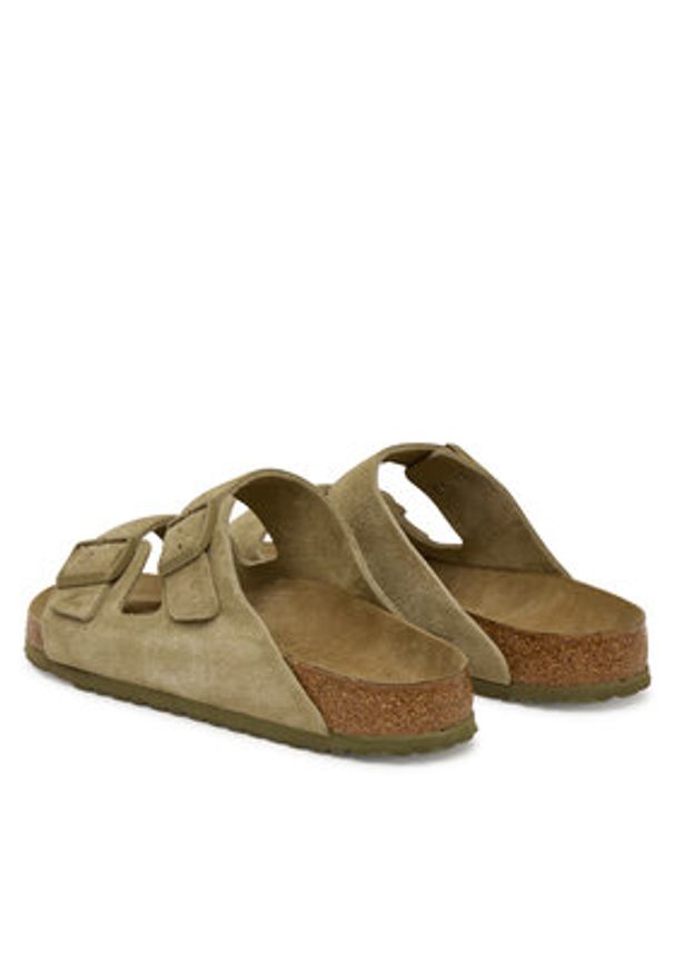 Birkenstock Klapki Arizona 1031998 Khaki. Kolor: brązowy. Materiał: zamsz, skóra