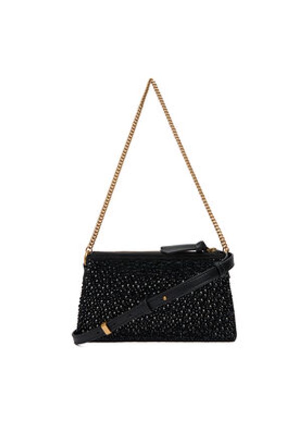 Pinko - PINKO Torebka Double Mini Pelle Ai 25-26 PLTT 105359 A2WF Czarny. Kolor: czarny. Materiał: skórzane