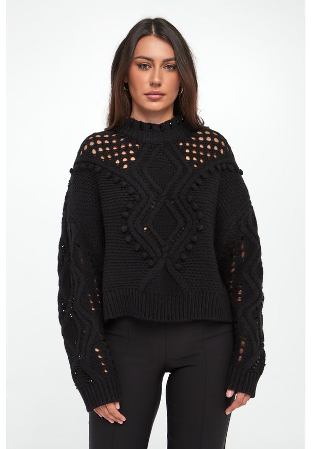 Liu Jo - Sweter damski z wełną LIU JO. Materiał: wełna