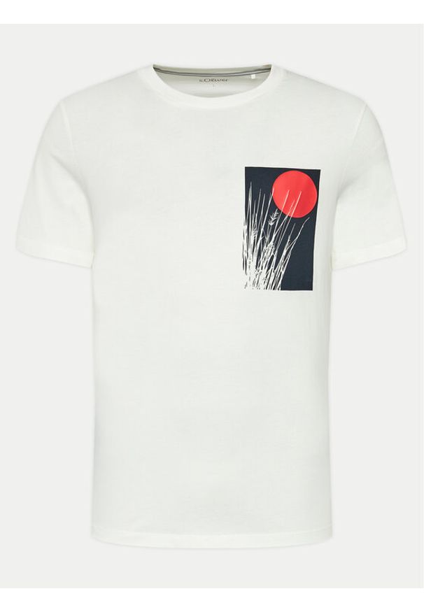 s.Oliver T-Shirt 2143915 Biały Regular Fit. Kolor: biały. Materiał: bawełna