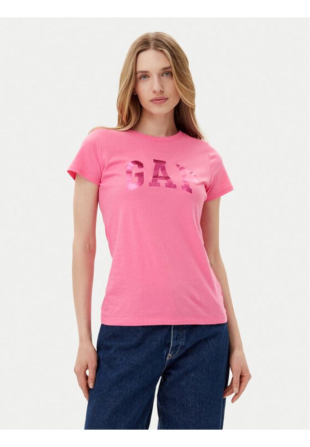 GAP - Gap T-Shirt 776775-04 Różowy Regular Fit. Kolor: różowy. Materiał: bawełna