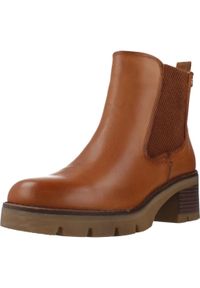 Carmela - CARMELA 162573C Brązowy. Kolor: brązowy. Materiał: skóra, tkanina. Styl: sportowy #1