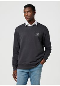 Wrangler - MESKA BLUZA WRANGLER EMBROIDERY CREW FADED BLACK 112371518 #1