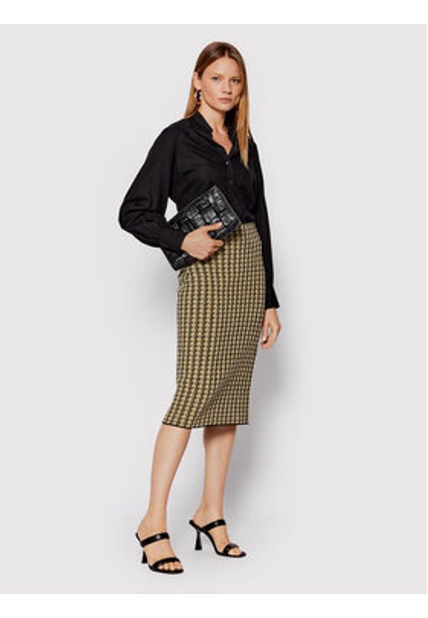 Victoria Victoria Beckham Spódnica ołówkowa 1322KSK003784A Beżowy Slim Fit. Kolor: beżowy. Materiał: wełna