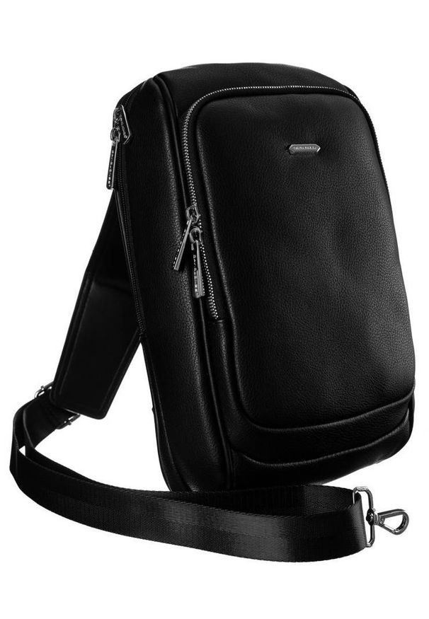 DAVID JONES - Plecak na jedno ramię czarny David Jones 798802 BLACK. Kolor: czarny. Materiał: skóra ekologiczna. Wzór: gładki. Styl: elegancki