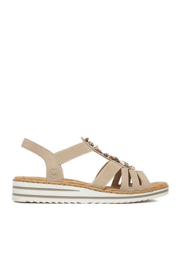 Sandały Rieker. Kolor: beżowy