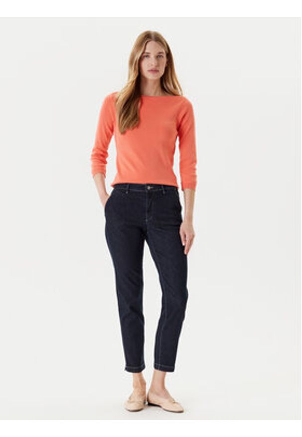 United Colors of Benetton - United Colors Of Benetton Sweter 1091D1M09 Pomarańczowy Regular Fit. Kolor: pomarańczowy. Materiał: bawełna