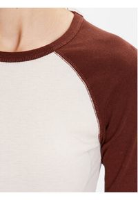 BDG Urban Outfitters Bluzka BDG CONTRAST RAGLAN 3/4 76468925 Brązowy Slim Fit. Kolor: brązowy. Materiał: bawełna. Długość rękawa: raglanowy rękaw #3
