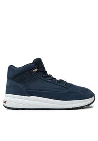 TOMMY HILFIGER - Tommy Hilfiger Sneakersy Hilfiger Warm Nubuck Hybrid B FM0FM05189 Granatowy. Kolor: niebieski. Materiał: skóra