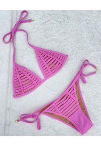 BEACH BUNNY - Dół od bikini Hard Summer. Kolor: różowy, wielokolorowy, fioletowy. Materiał: materiał. Wzór: gładki #3