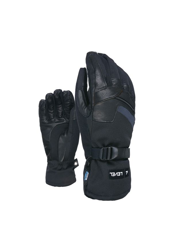 Rękawice snowboardowe męskie Level Ranger Leather. Kolor: czarny. Sezon: zima. Sport: snowboard