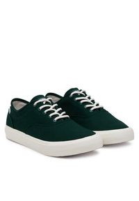 TOMMY HILFIGER - Tommy Hilfiger Tenisówki Th Hi Vulc Low Oxford Twill FM0FM05400 Zielony. Kolor: zielony. Materiał: materiał #4