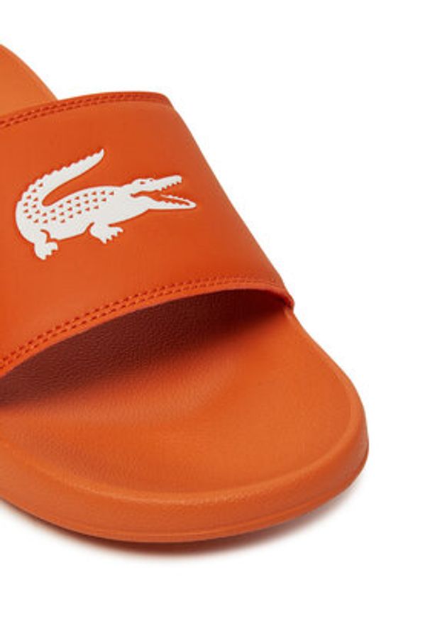 Lacoste Klapki Serve Sliders 7-49CMA0041 Pomarańczowy. Kolor: pomarańczowy. Materiał: skóra