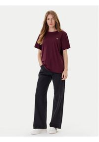 TwinSet - TWINSET T-Shirt 252TP2057 Bordowy Loose Fit. Kolor: czerwony. Materiał: bawełna #5