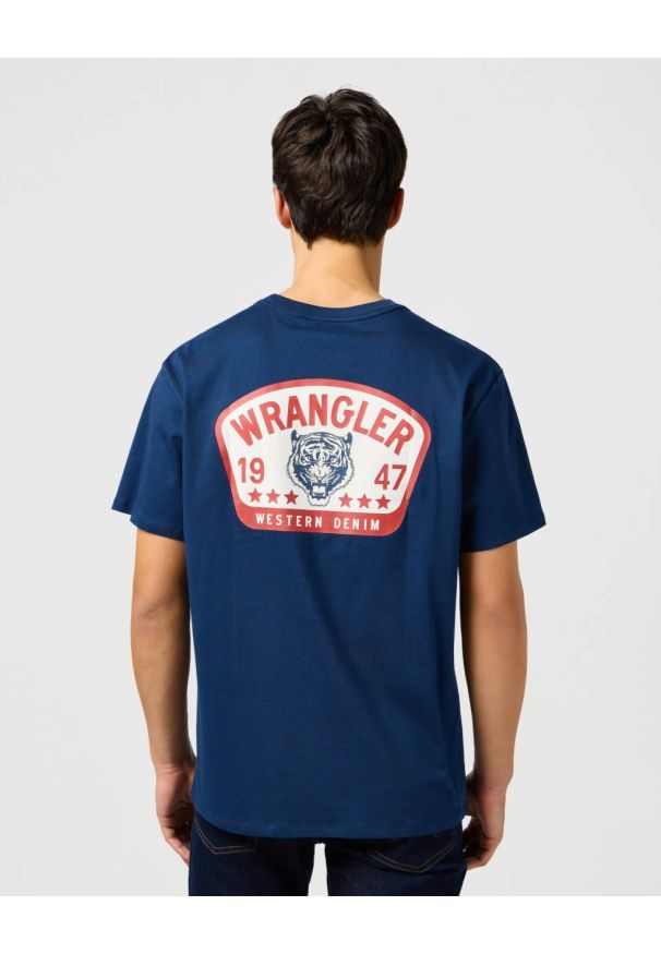 Wrangler - MESKA KOSZULKA WRANGLER GRAPHIC TEE NAVY 112362806