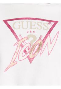 Guess Bluza Icon Biały Regular Fit. Kolor: biały. Materiał: bawełna, syntetyk