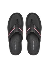 TOMMY HILFIGER - Tommy Hilfiger Japonki Core Hilfiger Toe Post Lh Sandal FM0FM05416 Czarny. Kolor: czarny. Materiał: skóra