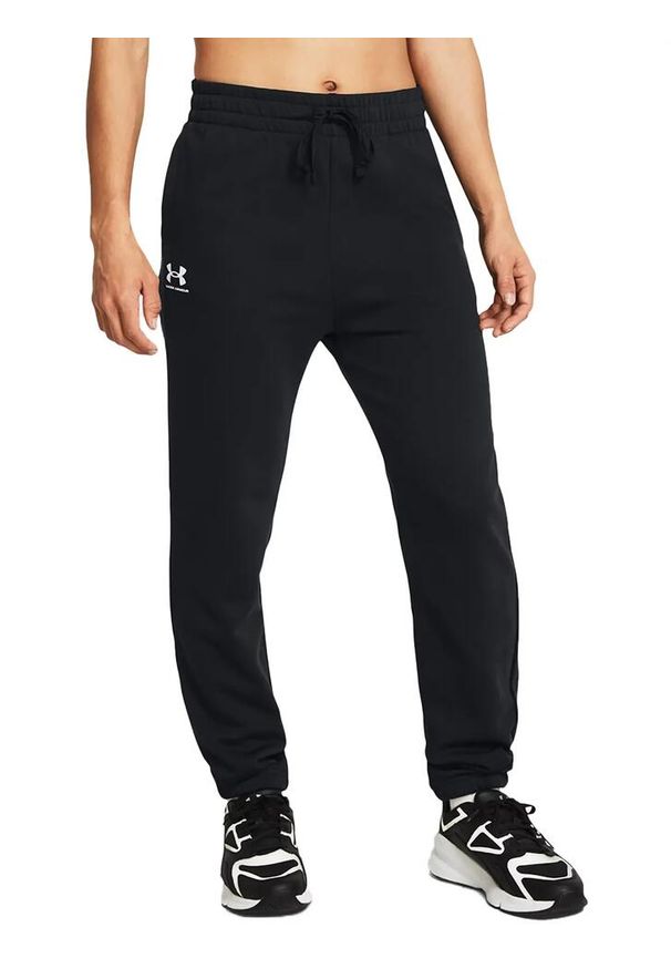 Under Armour - Spodnie dresowe damskie UNDER ARMOUR Rival Terry Joggers. Kolor: czarny. Materiał: dresówka