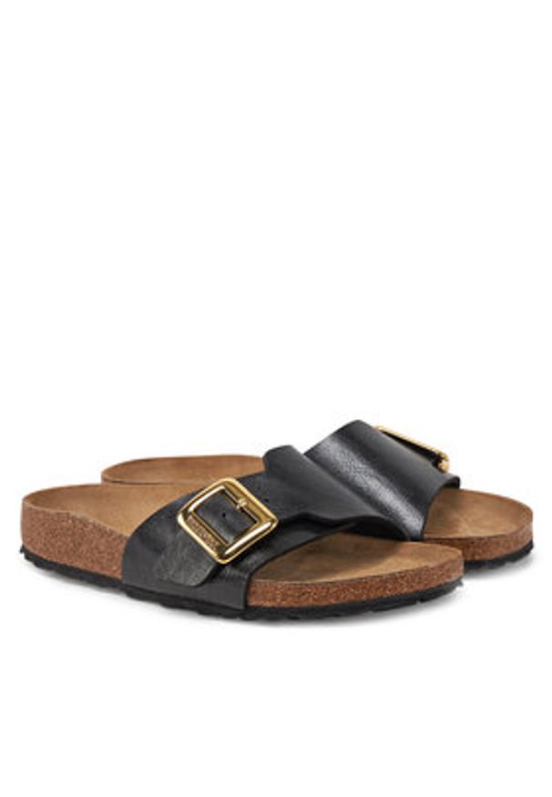Birkenstock Klapki Catalina Cushion Buckle 1029481 Czarny. Kolor: czarny. Materiał: skóra