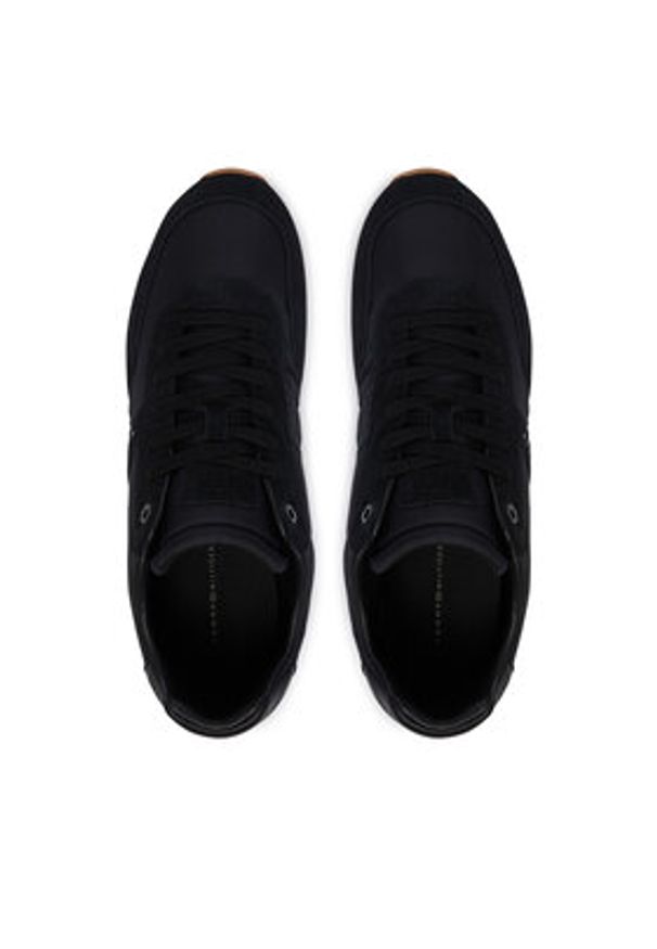 TOMMY HILFIGER - Tommy Hilfiger Sneakersy Th Lo Run Icon Summer Mix FM0FM05905 Czarny. Kolor: czarny. Materiał: materiał. Sport: bieganie